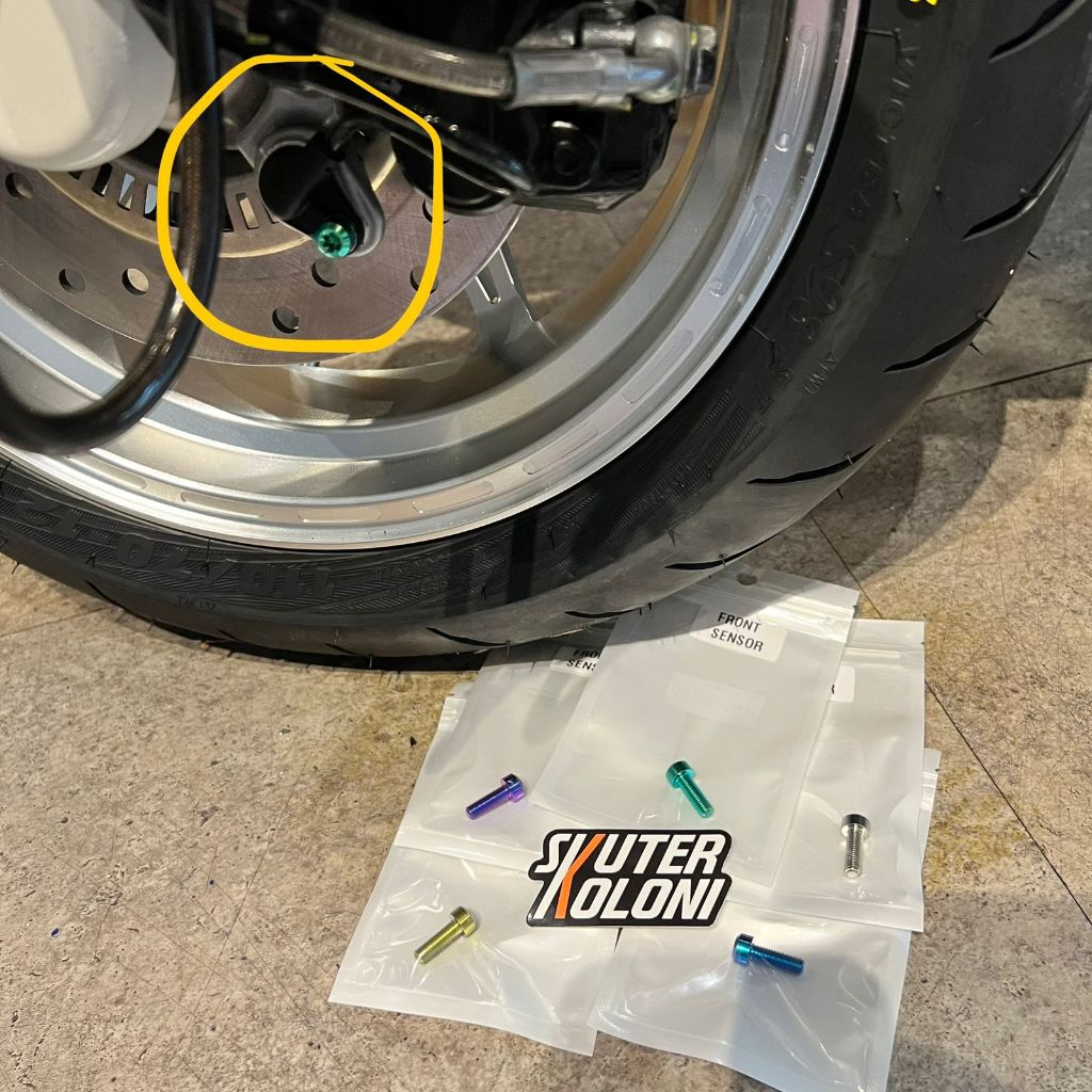 Titanium Bolt Baut Sensor ABS Vespa LX S Sprint Primavera GTS