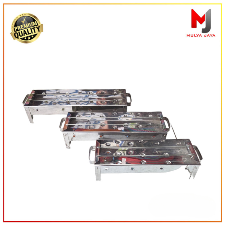 Mulya Jaya Bakaran Sate Sosis Arang Stainless Tungku BBQ