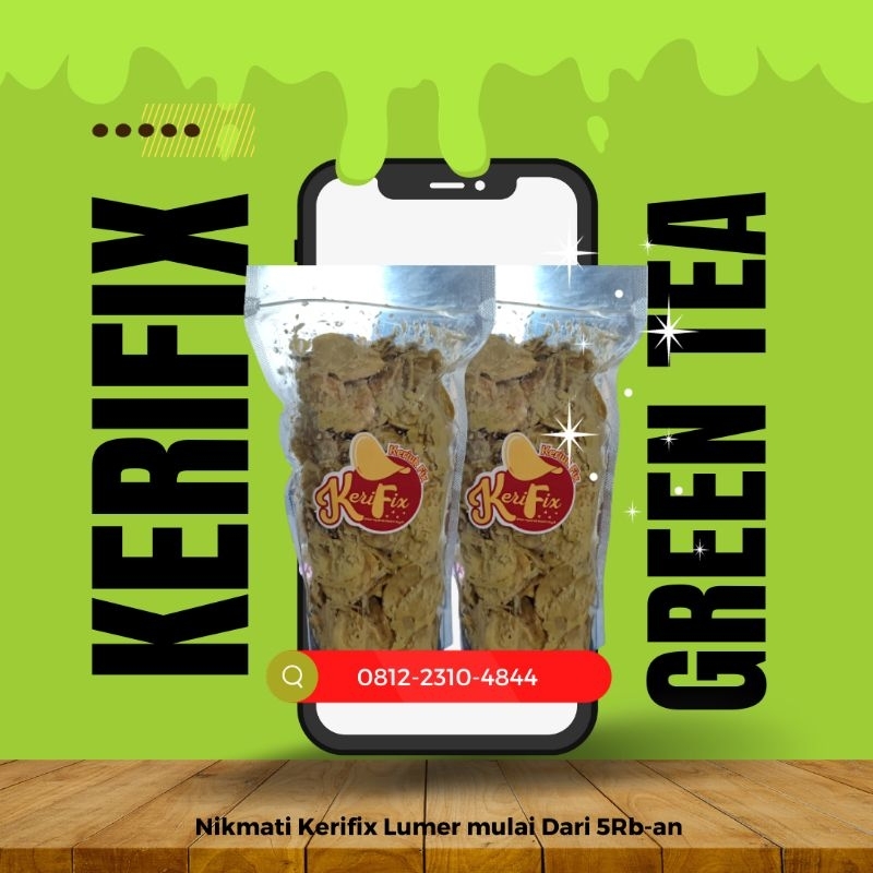 

Kerifix Green Tea - KERIPIK LUMER ENAK RASA GREEN TEA 500GR BIKIN NGOBROL MAKIN ASYIK