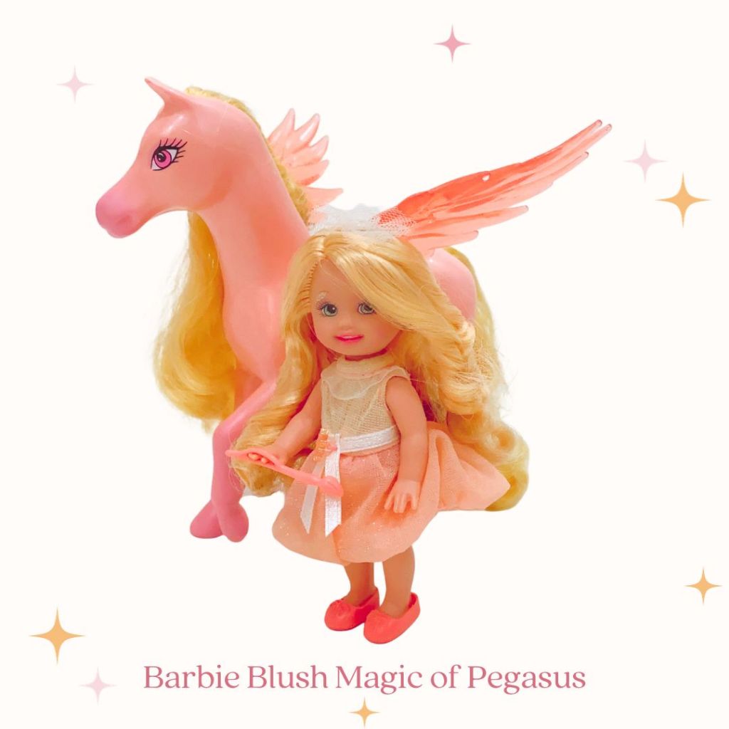 Boneka Barbie Magic of Pegasus Kelly Blush dan Kuda Pegasus Orange Boneka Barbie Movie Original
