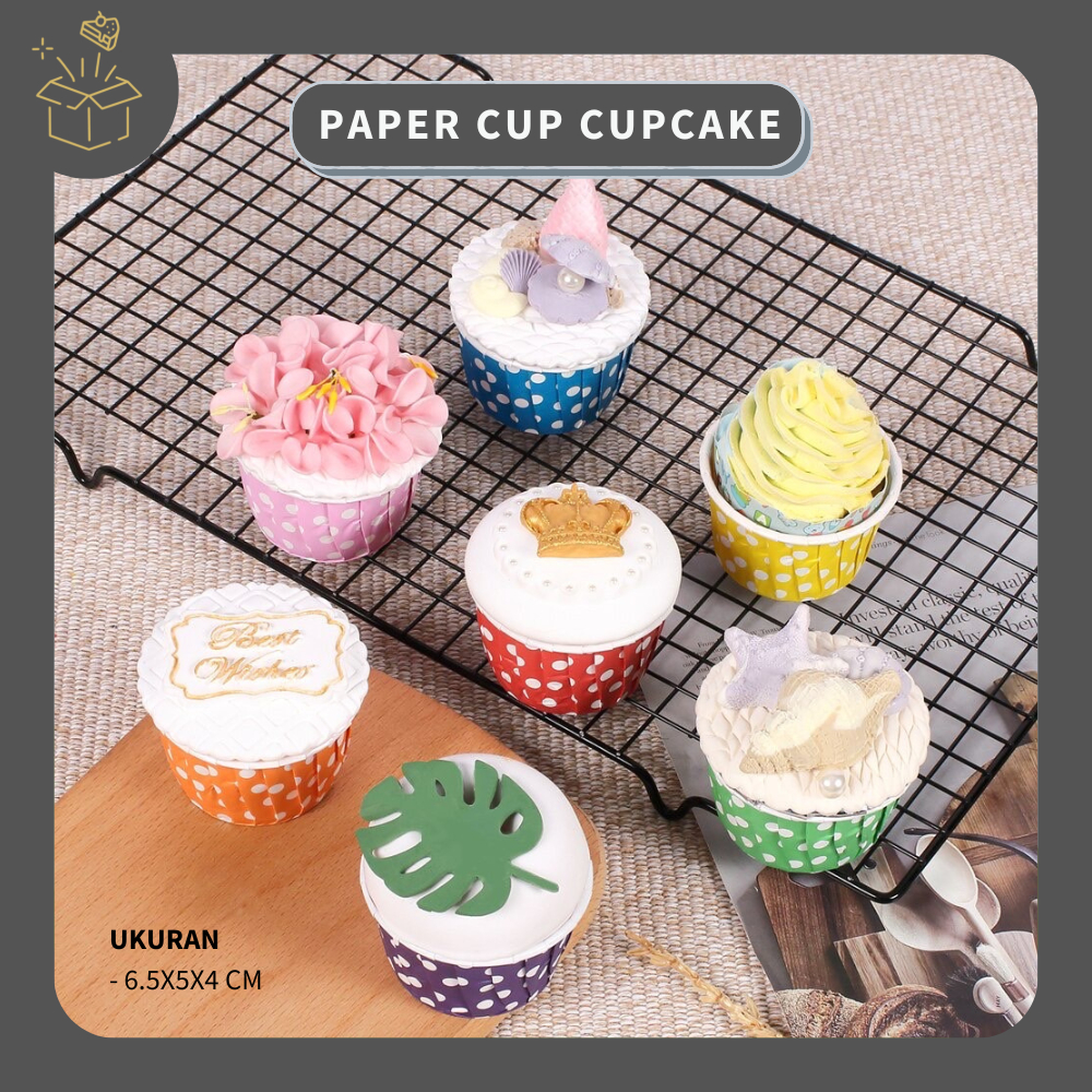 [100 pcs] PAPER CUP CUPCAKE | Cup Cupcake - Kertas Cupcake - Wadah Cupcake - Tempat Cupcake