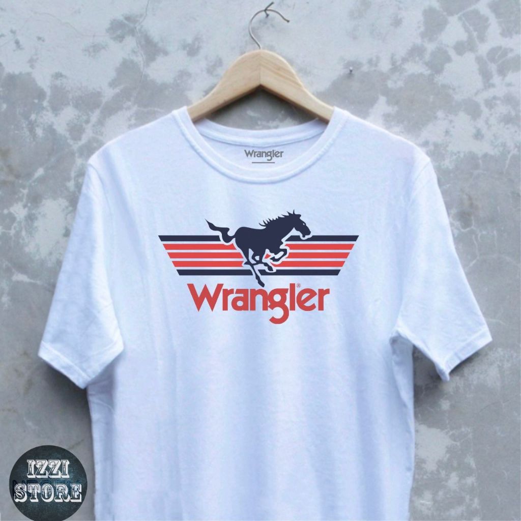 Kaos Pria Wrangler Original Katun Combed 24s Baju Distro Branded Premium Oblong Wanita Jumbo