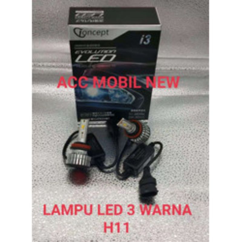 Lampu Mobil LED H11 Concept 3 Warna Premium