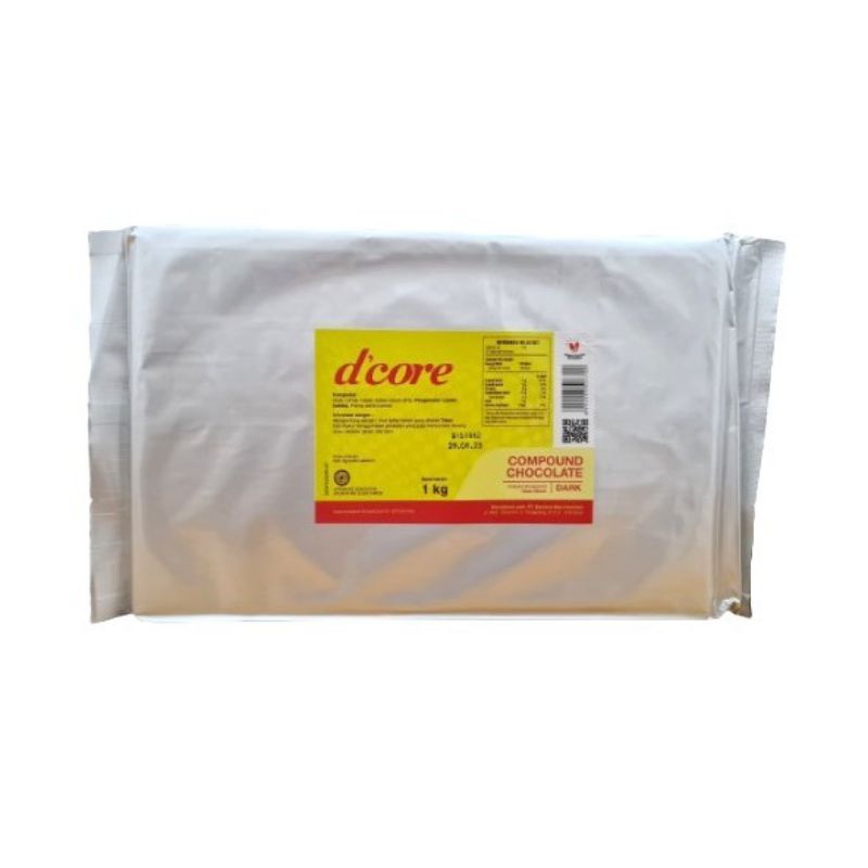 

DCORE DARK CHOCOLATE COMPOUND 1KG/COKLAT BATANG DARK