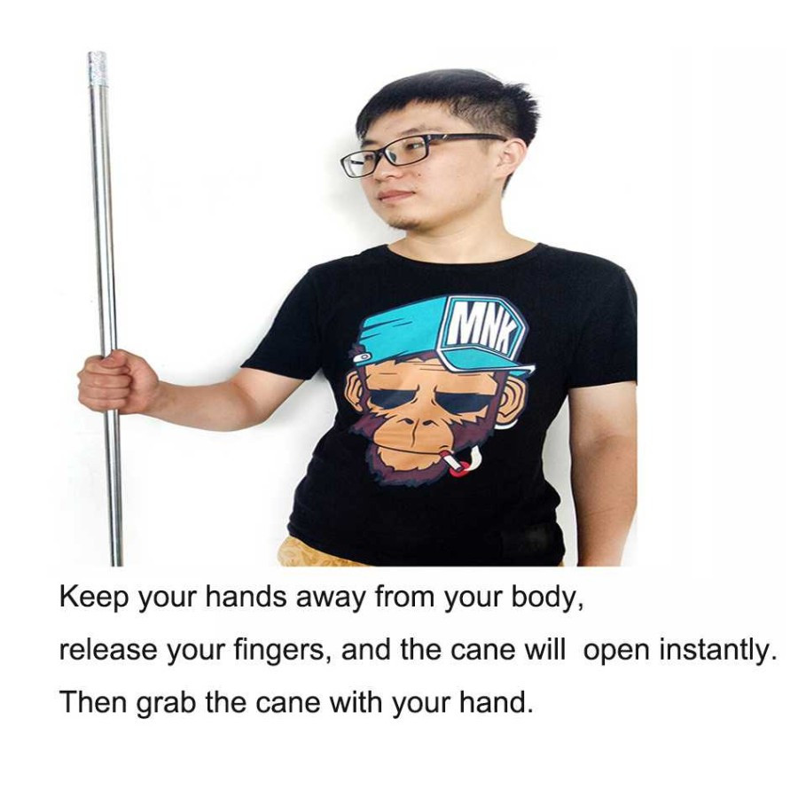 Tongkat Sihir Sulap Magic Stick Appearing Metal Cane Panjang 120cm