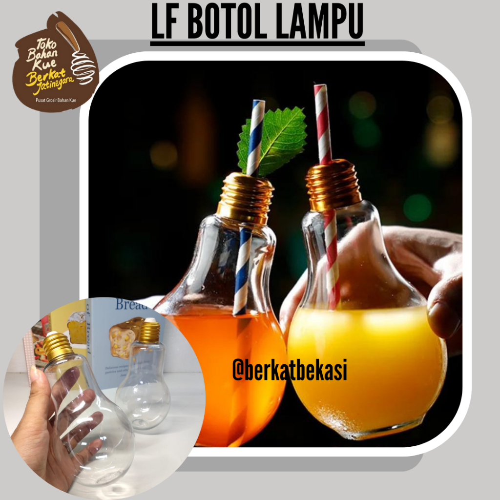 BOTOL BOHLAM PLASTIK 250 ML / LF BOTOL LAMPU / BOTOL PLASTIK / HIASAN