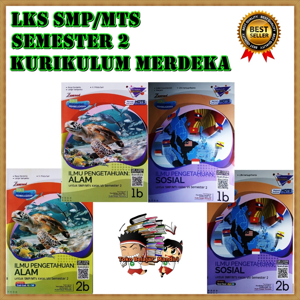 LKS IPA / IPS SMP/MTS Kelas 7,8 Semester 2 Kurikulum Merdeka Zamrud