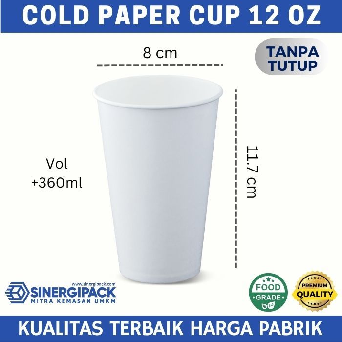 Paper cup 12 oz - Gelas Kertas Kopi Dingin 12 oz, Cold Paper Cup