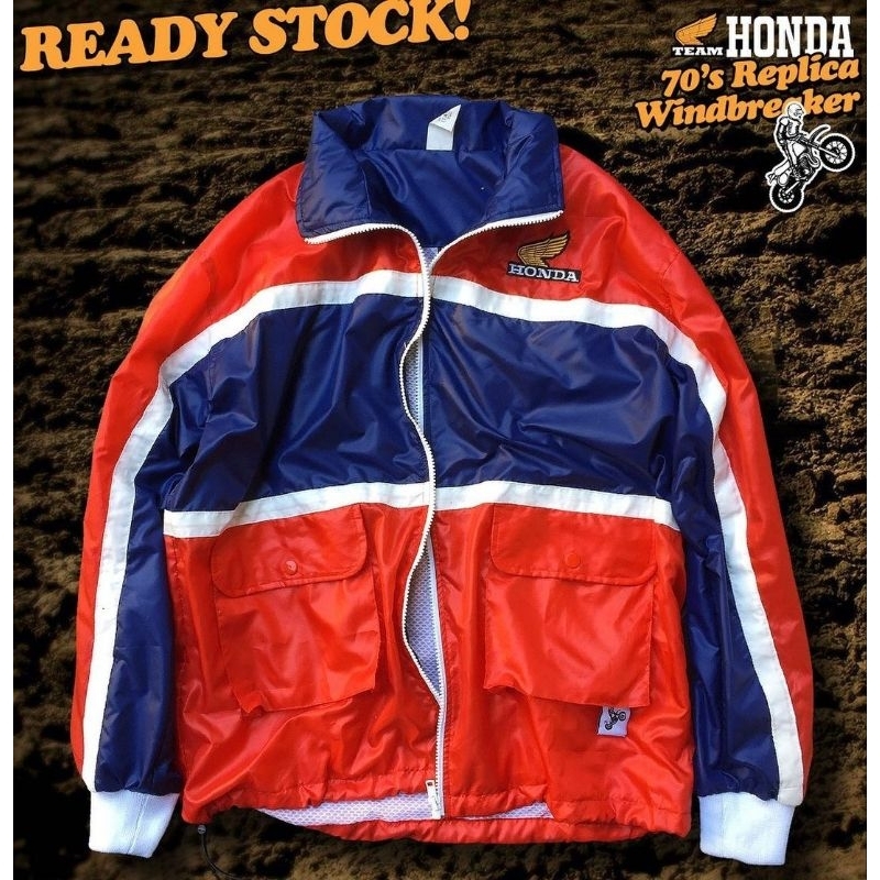 STHIRA | JACKET VINTAGE REPLICA 70s TEAM HONDA | WINDBREAKER | OUTER