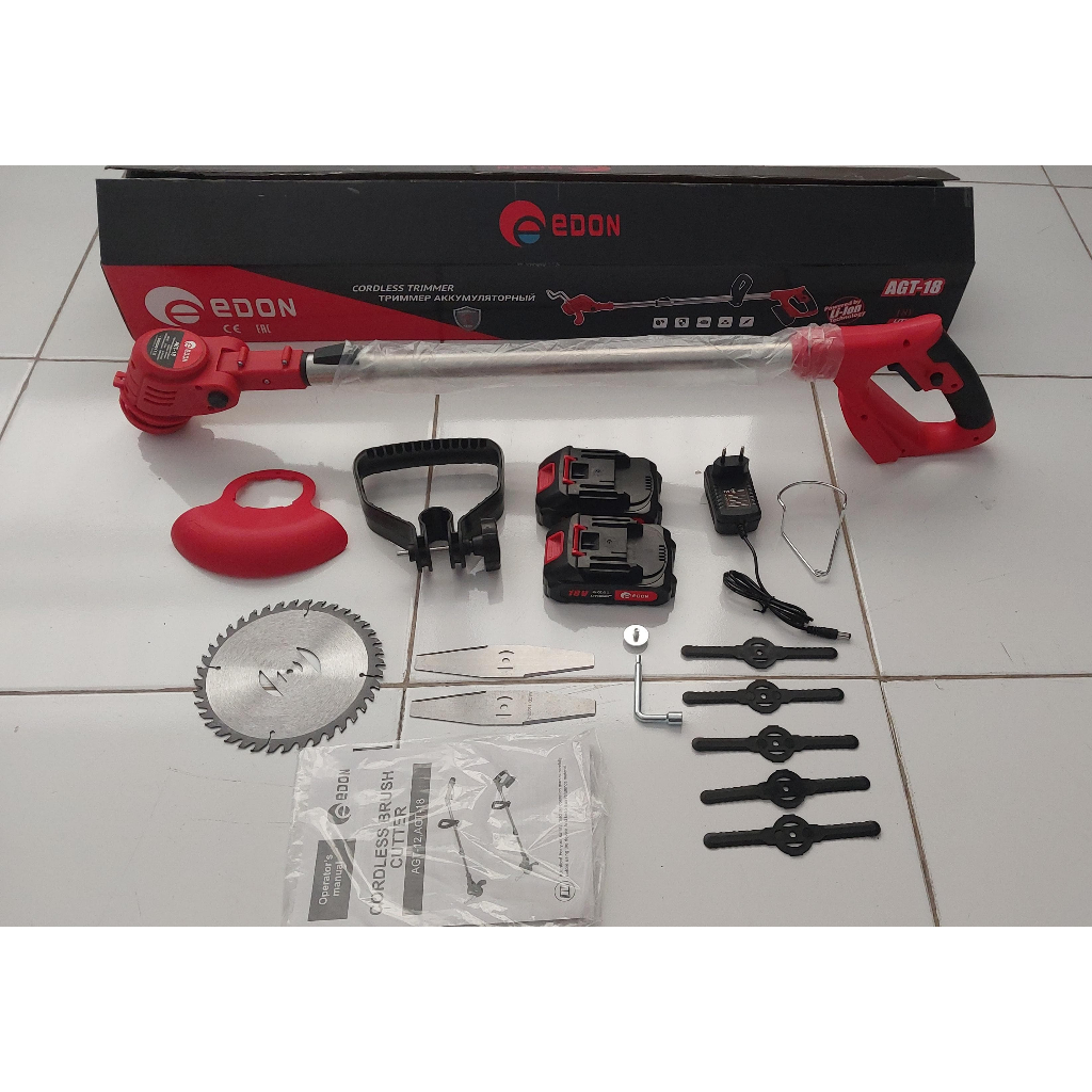 EDON Mesin potong rumput AGT-18 Mesin Pemotong Rumput mesin rumput baterai