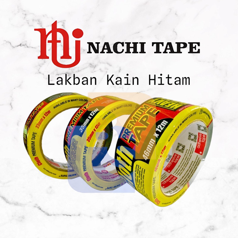

Nachi Cloth Tape Lakban Kain hitam