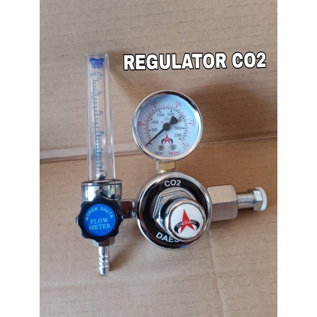 Regulator Co2 Daesung Yamato original- Regulator Mesin Las MIG