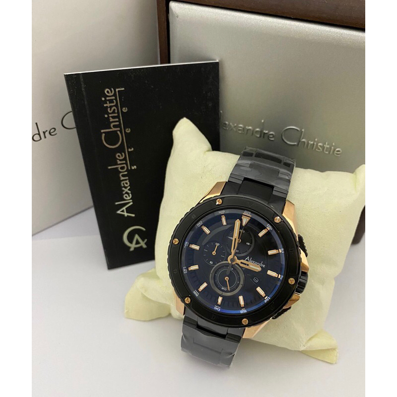 Jam tangan Alexandre Christie AC6653 Blackrosegold
