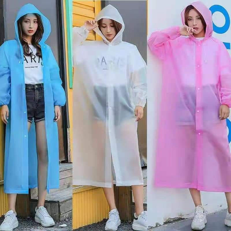 [TERMURAH] JAS HUJAN EVA RAINCOAT POLOS TOPI TEBAL KARAKTER HOODIE TRANSPARAN DEWASA/JAS HUJAN DEWAS