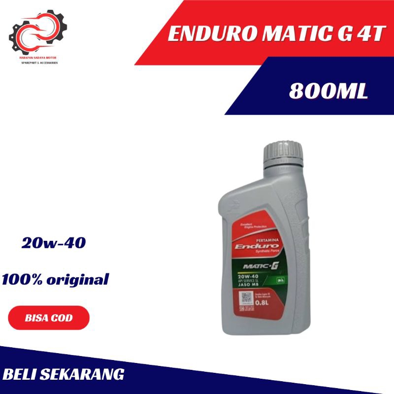 OLI PERTAMINA ENDURO MATIC G 20W-40 800ML
