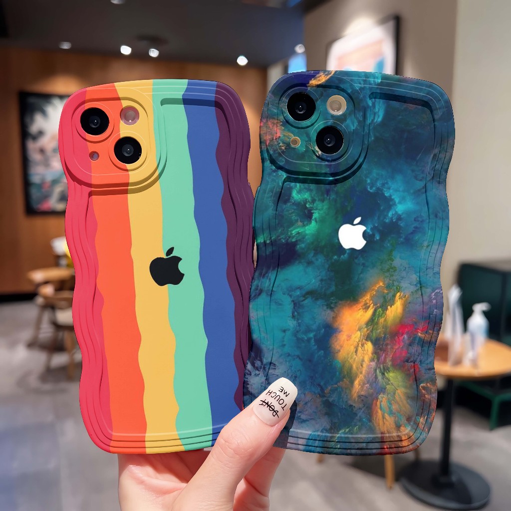 CG99 Softcase Silikon Case Gelombang Untuk Oppo A3S A31 A52 A5 2020 A33/A53 A55 A54 A16 A11K A12 A17