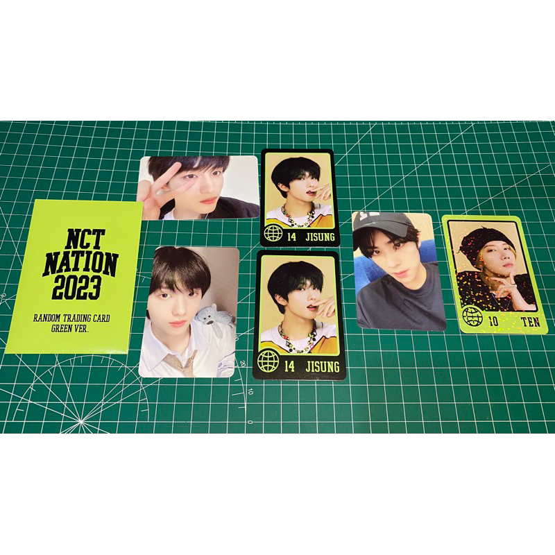 NCT Nation random trading card green / A ver - jisung boneka, winwin, xiaojun, ten spc