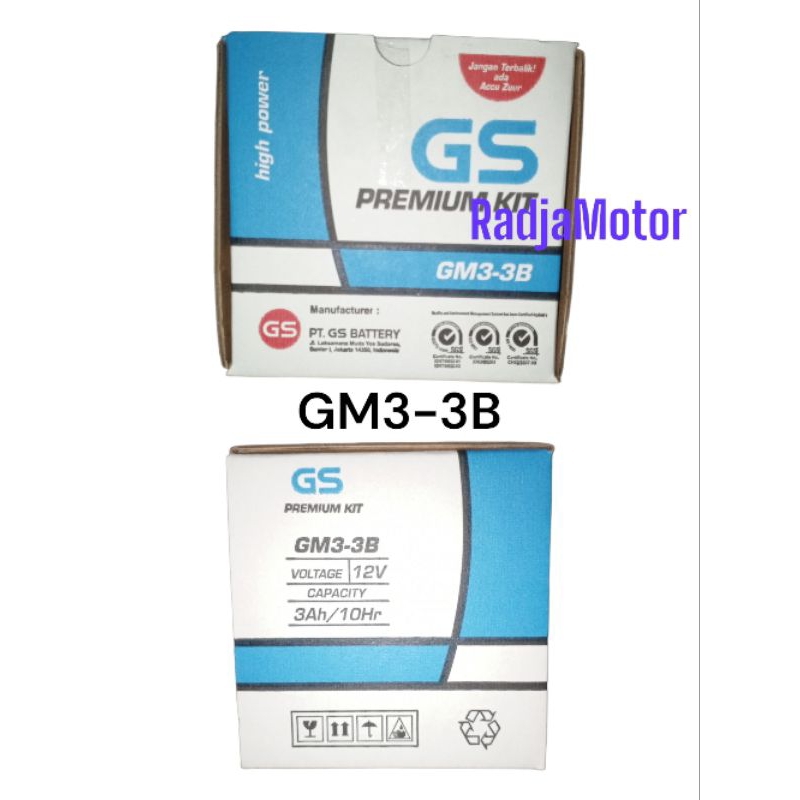 Aki Motor Basah RX KING GM3-3B GS ASTRA OTOPARTS ORIGINAL