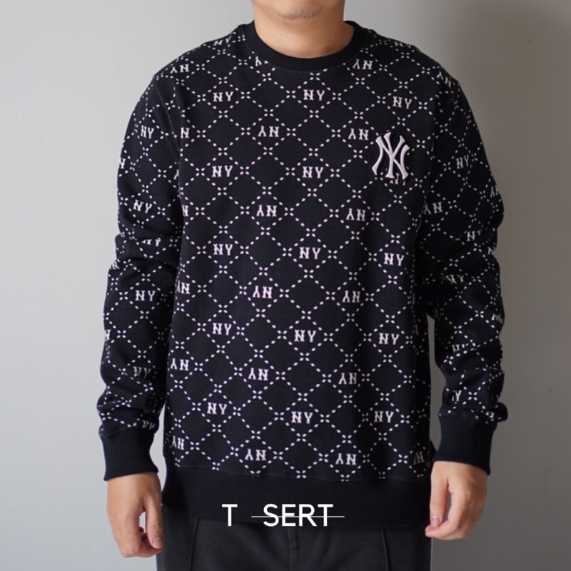 MLB NY Monogram Black Crewneck ( 100% Authentic )