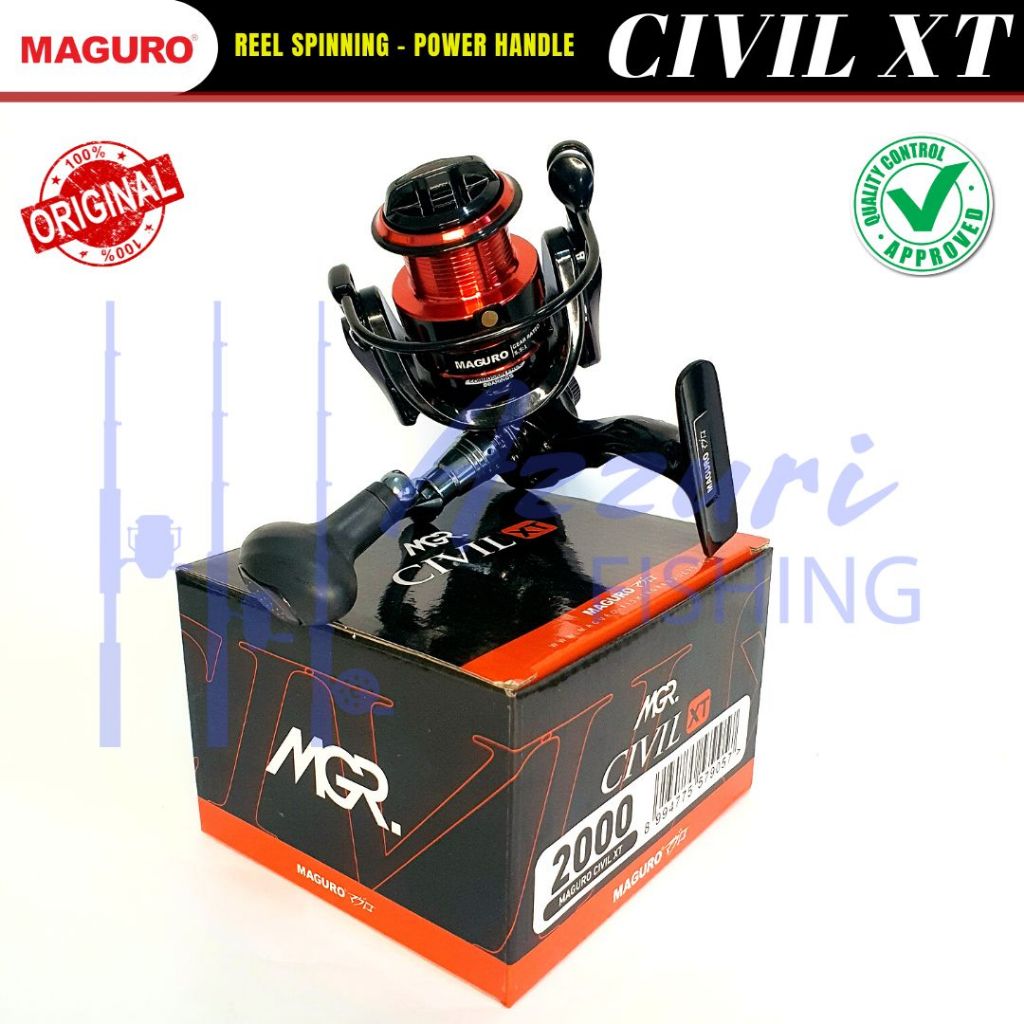 Reel MAGURO CIVIL XT 1000-2000-3000 - POWER HANDLE - REEL GALATAMA / REEL GALAPUNG / REEL HARIAN