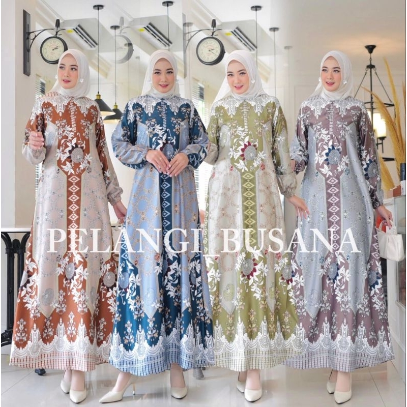 Dress Utsara |Gamis Silk Premium |Gamis Silk Premium |Gamis Motif Terbaru