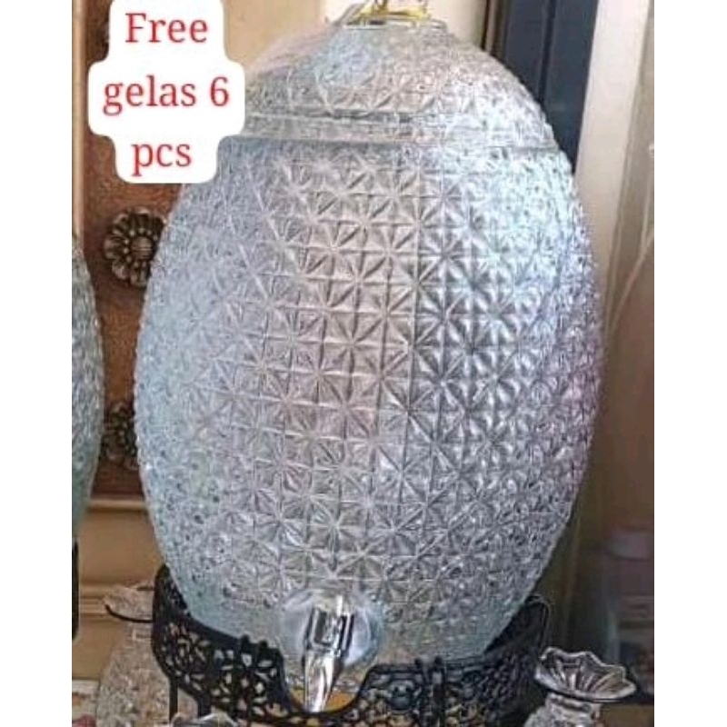 Dispenser Nanas Vicenza + gelas 6pcs