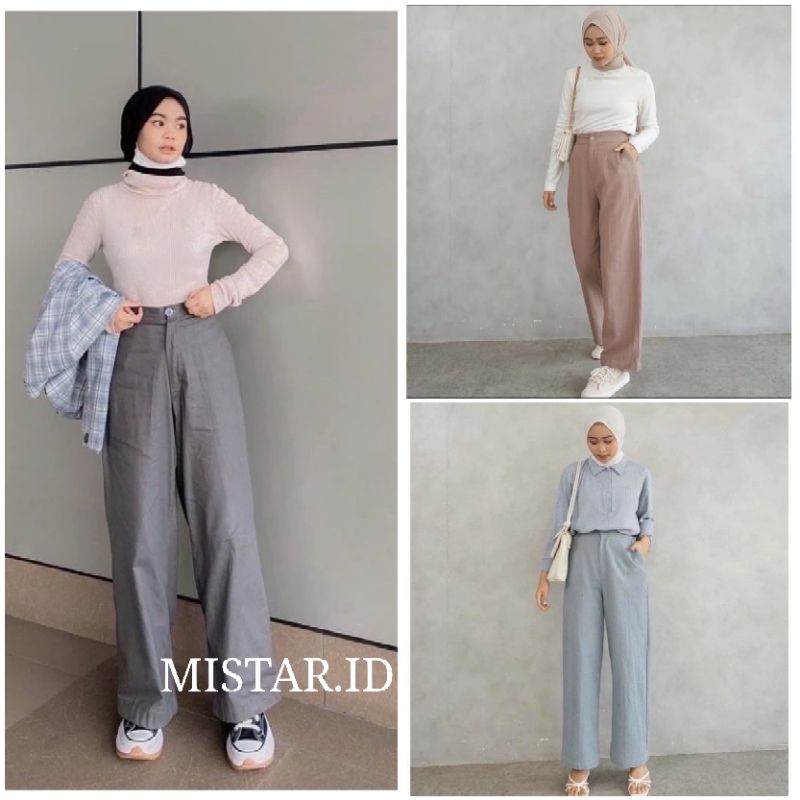 HIGHWAIST KULOT LINEN SEOUL/ LOOSE PANTS LINEN