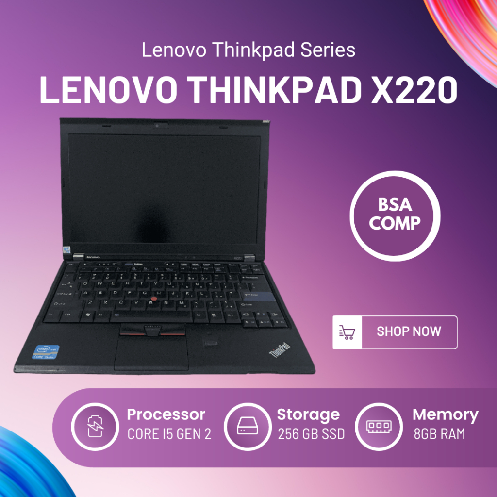 Lenovo Thinkpad X220 / X230 i5 | RAM 8GB | SSD 256GB | Mulus / Original / Berkualitas / Bergaransi | Laptop Core i5 1 Jutaan | Laptop Lenovo 1 Jutaan