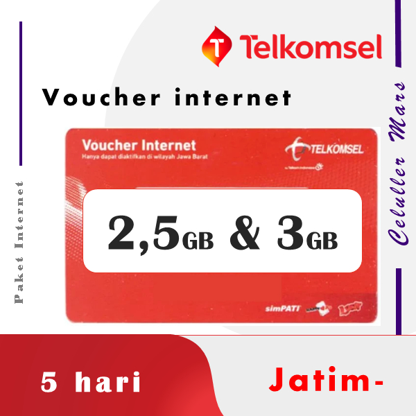 Voucher Telkomsel 2.5GB | 3GB 5Hari Jatim, vocher telkomsel 2,5GB 5hari 3GB 5hari