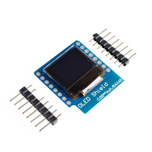 0.66" OLED LCD Display Shield for Wemos D1 Mini i2C IIC 64x48 pixel