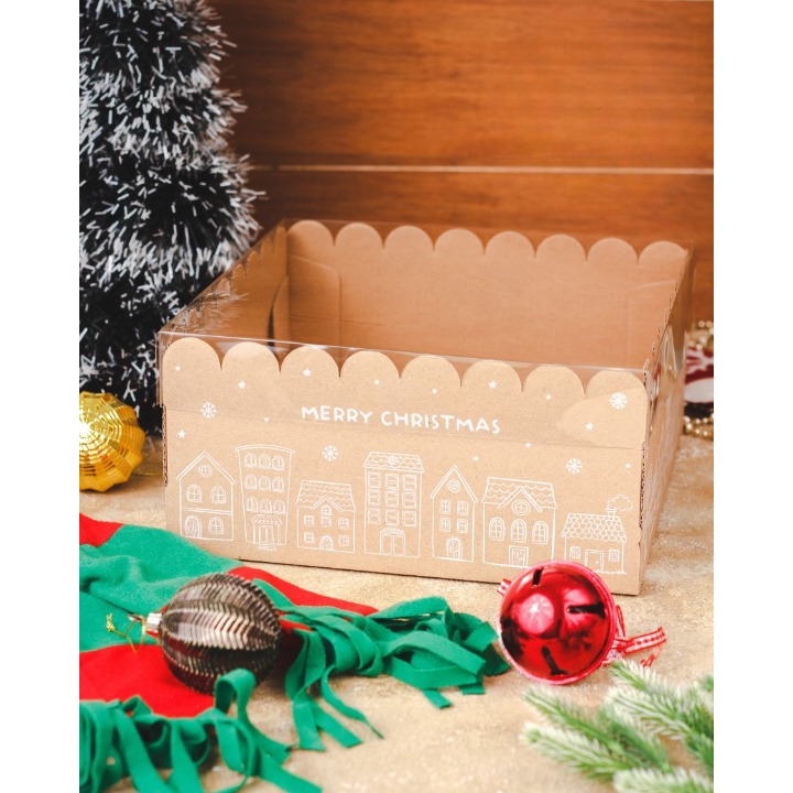 

WAVY 25 NATAL - Dus Box Pudding Packaging Christmas Kotak kue Puding (5 Pcs)