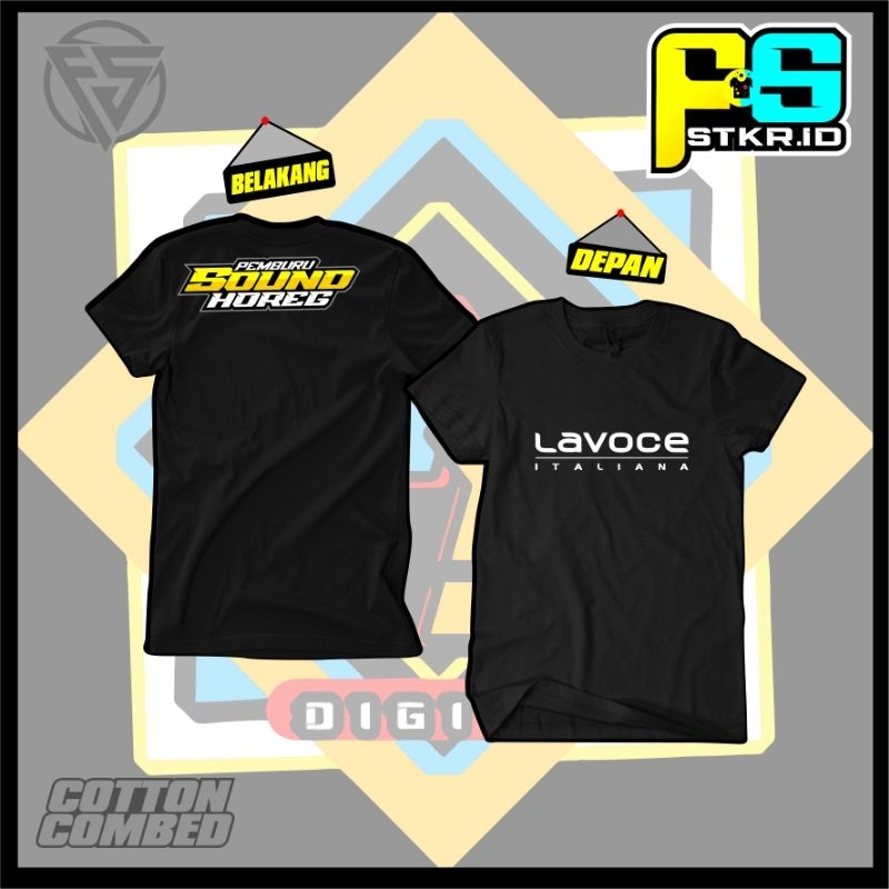 Kaos T-shirt Lavoce Italiana Sound System cotton santai