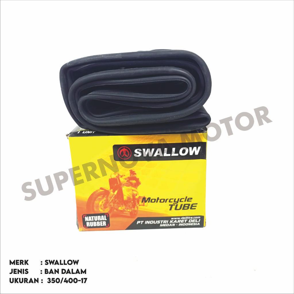 BAN DALAM SWALLOW UKURAN 350/400-17 RING 17 BAN DALAM MOTOR MERK SWALLOW