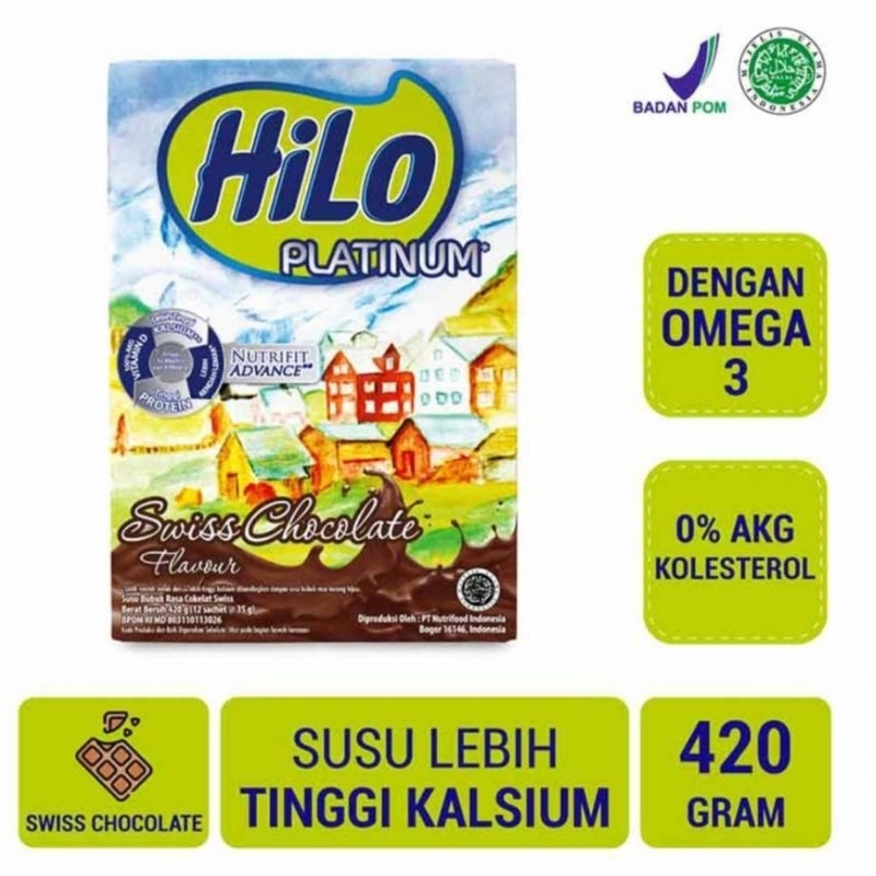 

HiLo Platinum rasa coklat 420gram