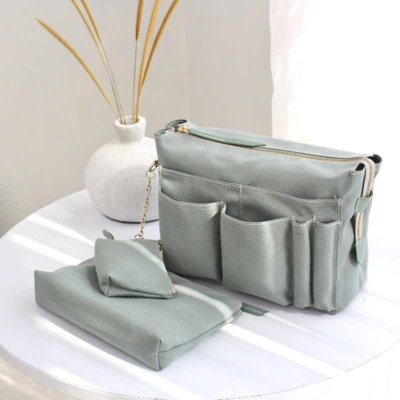DRENBELLONY QUINN BAG ORGANIZER - BAG ORGANIZER CANVAS - DALAMAN TAS Simpan Barang Rapi Dalam Tas