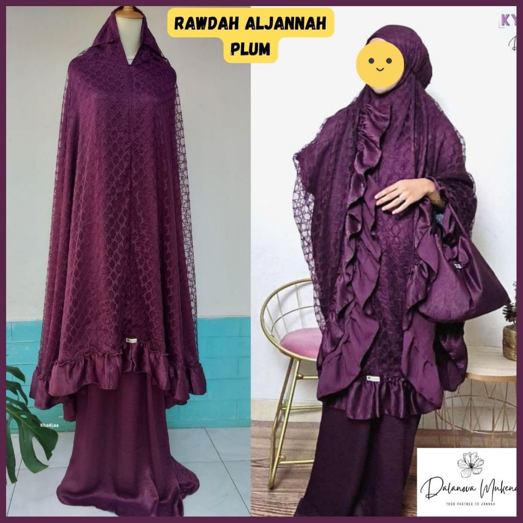 Mukena Dalanova Rawdah Al Jannah ORIGINAL Terbaru Mewah, Adem, Jumbo Cocok untuk Lebaran