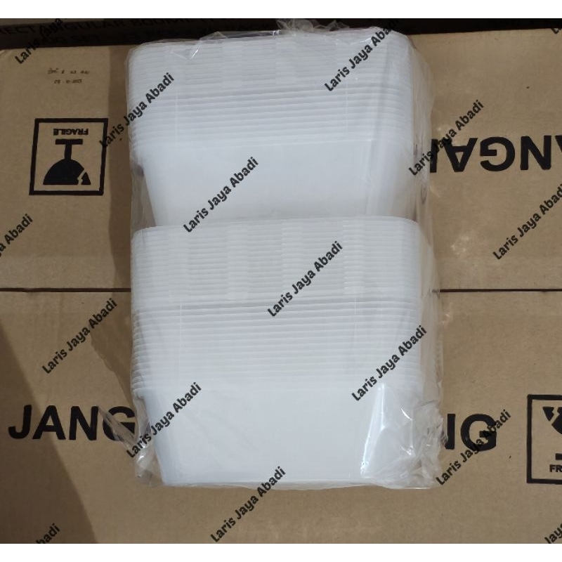 Thinwall 2000ml Square - Persegi Meiji / Kotak Makan Plastik | KHUSUS GOJEK