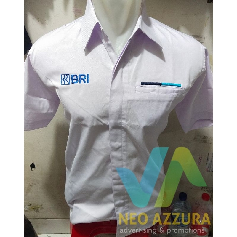 Kemeja seragam kerja BANK BRI pria/wanita lengan Pendek| polos & formal