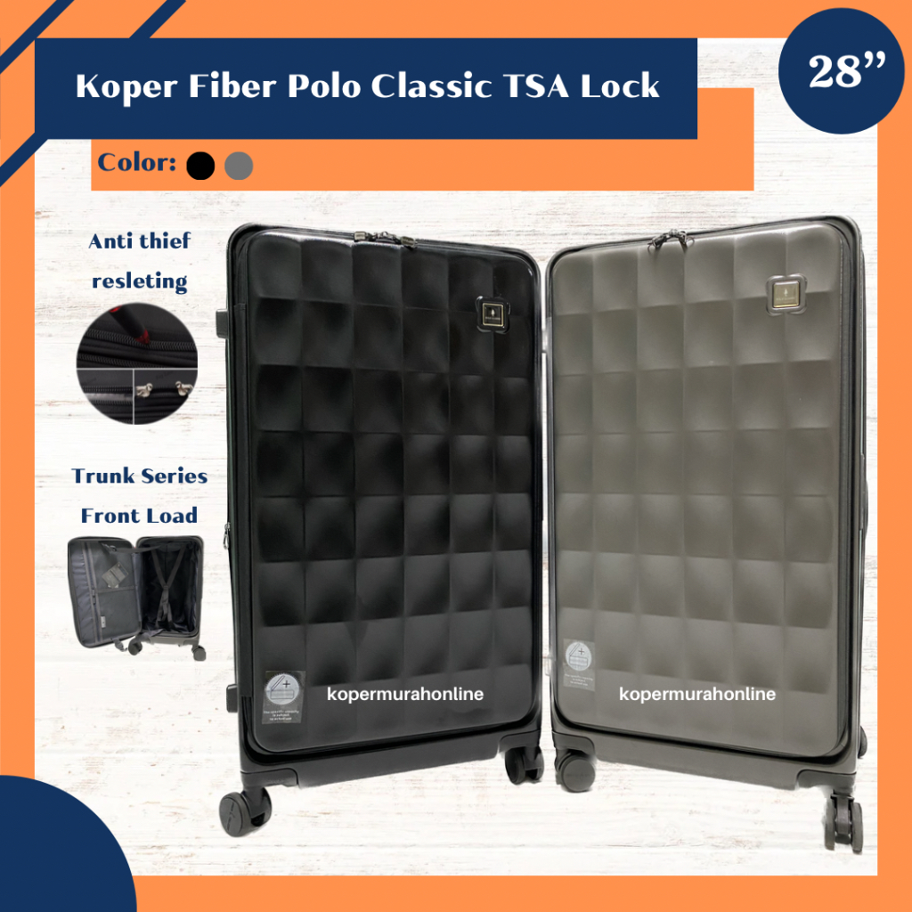 Koper Polo Classic 28 inch bagasi size big size waterproof ada expander bisa dibesarkan roda putar g