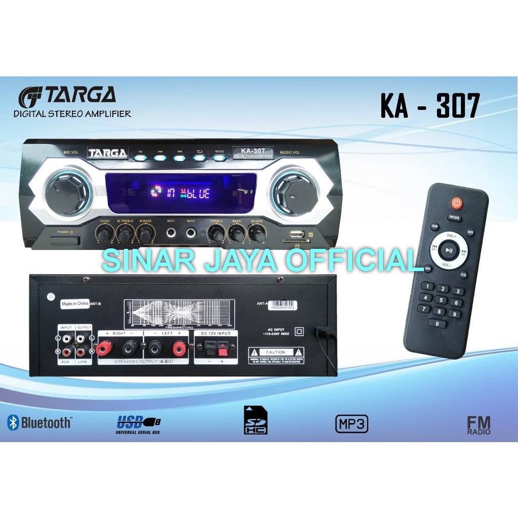 PAKET SPEAKER SOUND SYSTEM TARGA KA 307 8 INCH TARGA KA307 BLUETOOTH