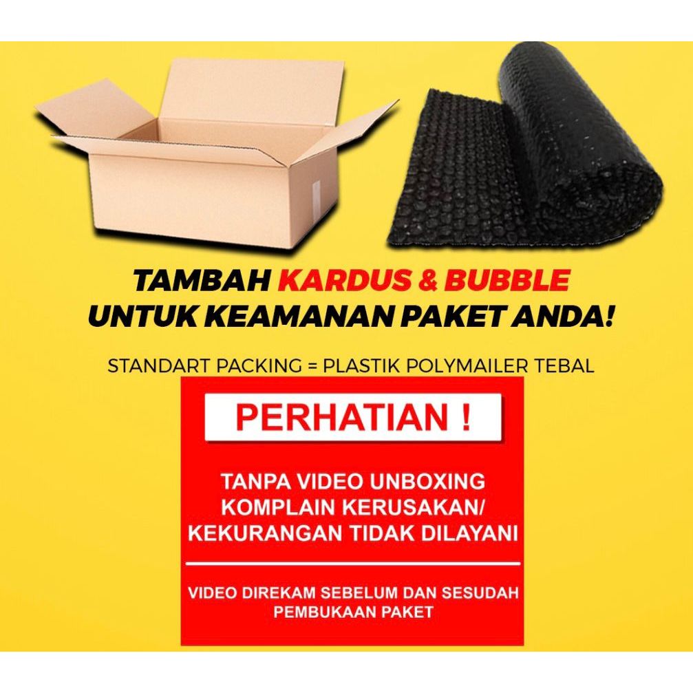

kardus dan buble wrap tambahan