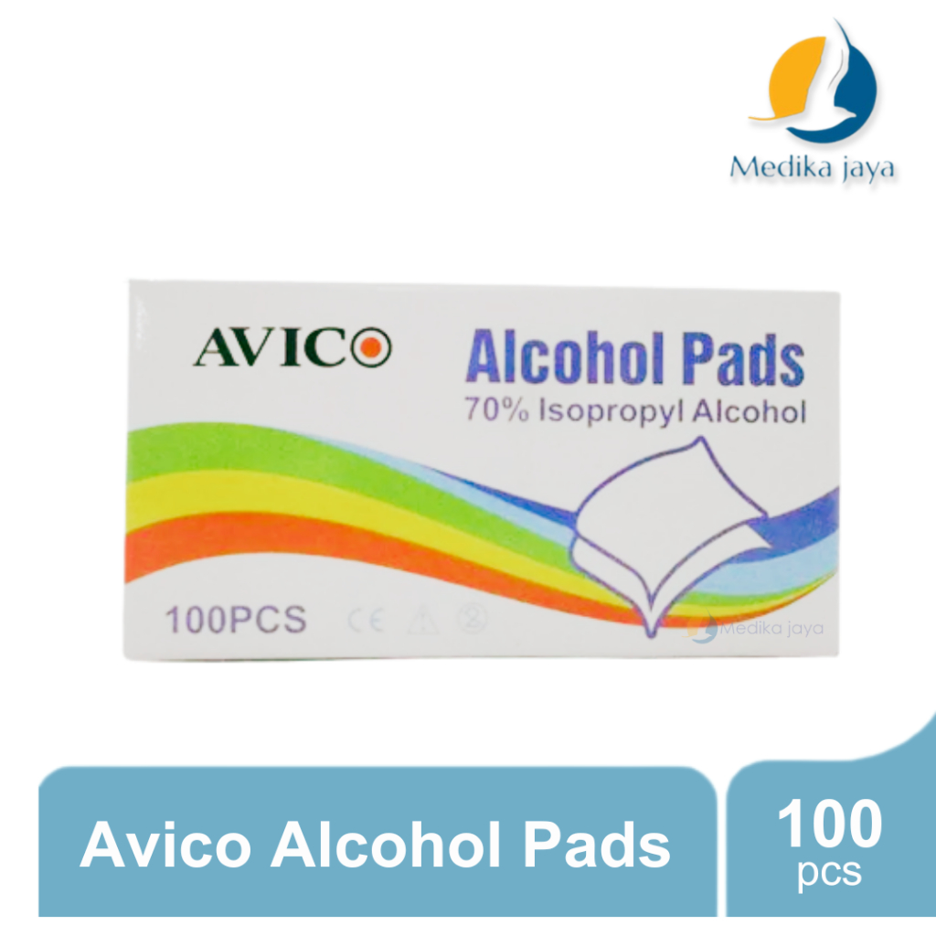 Avico Alcohol Pads 100pcs / Alkohol Swab / Tisu Medis / Medika Jaya