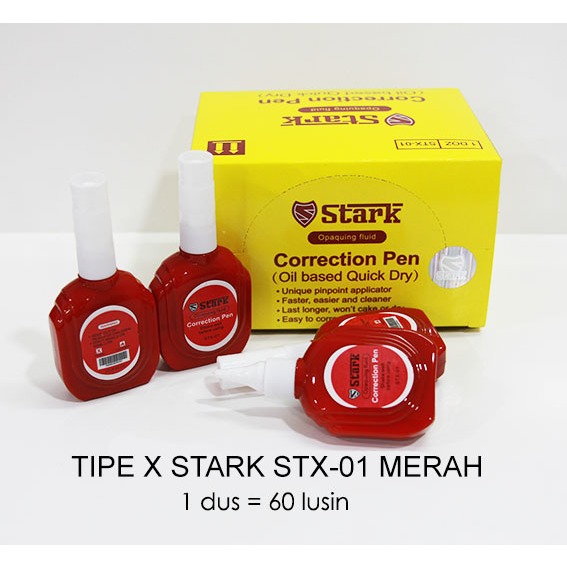 

Stark Tipex Tip-ex Correction Pen STX-01 Merah