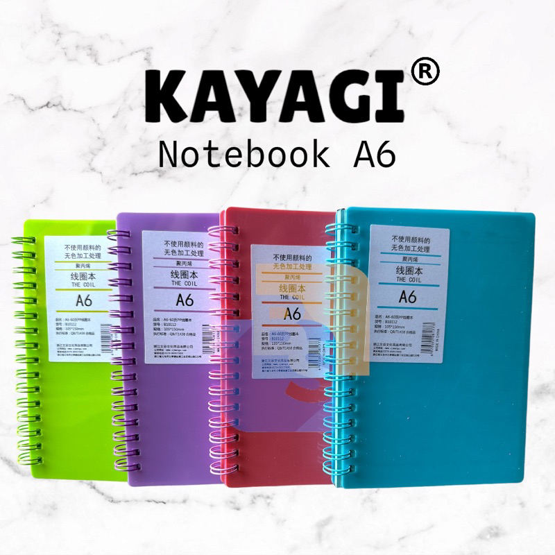 

Notebook Spiral KAYAGI Ring Bergaris A6