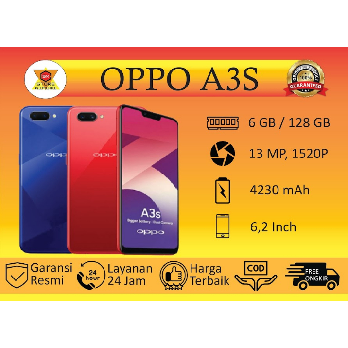 OPPO A3S RAM 6/128 NEW ORIGINAL