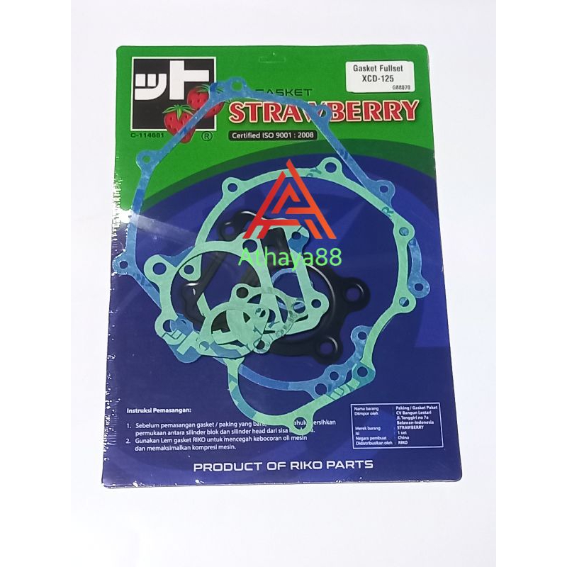 PAKING FULL SET GASKET BAJAJ XCD 125 PAKING PERPAK MESIN BAJAJ 125 XCD