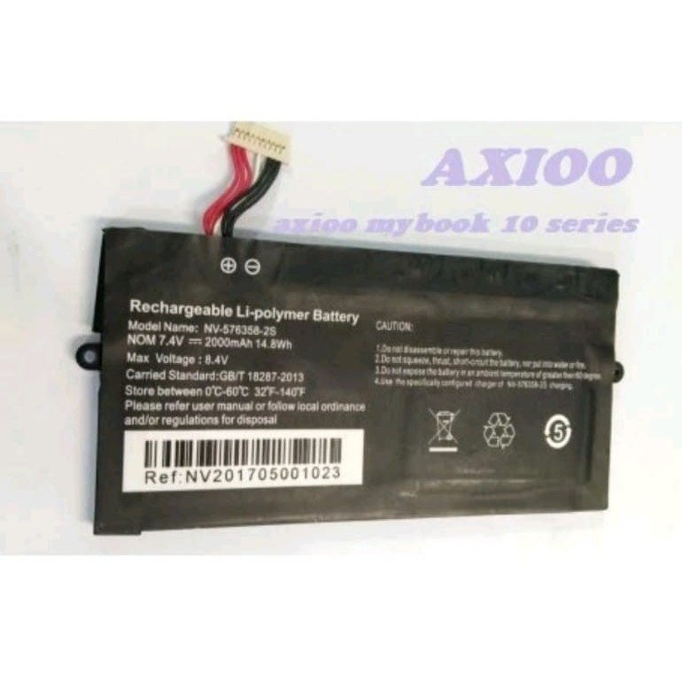 Baterai Original Axioo Mybook 10 P102 AJP AJQ NV-576358-2S