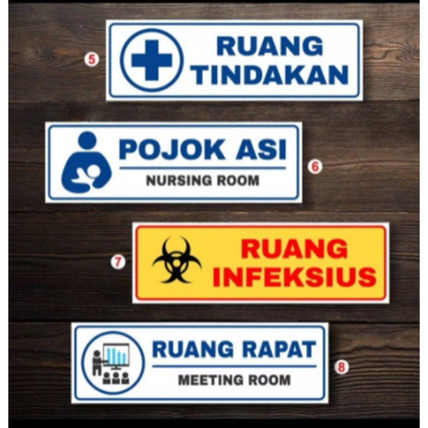 

stiker Ruang Tindakan Infeksius 7,5x23cm. Ruang Rapat. sign Rambu k3 - - GAMBAR 1-GAMBAR 4