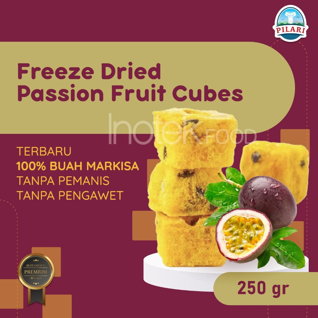 

FREEZE DRIED PASSION FRUIT DICE @250GR- BUAH MARKISA ASLI BENTUK KUBUS