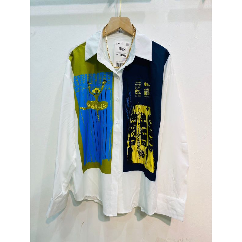 Ld120 Pj70 Kemeja wanita cantik silk zra terlaris